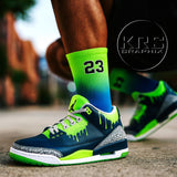 Socks To Match Jordan 3 Doernbecher Hugo - Gradient