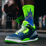 Socks To Match Jordan 3 Doernbecher Hugo - Flames