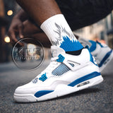 Socks To Match Jordan 4 Military Blue - Flames