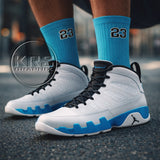 Socks To Match Jordan 9 Powder Blue - Blue 23