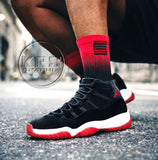 Socks To Match Jordan 11 Bred Velvet - Fade Away