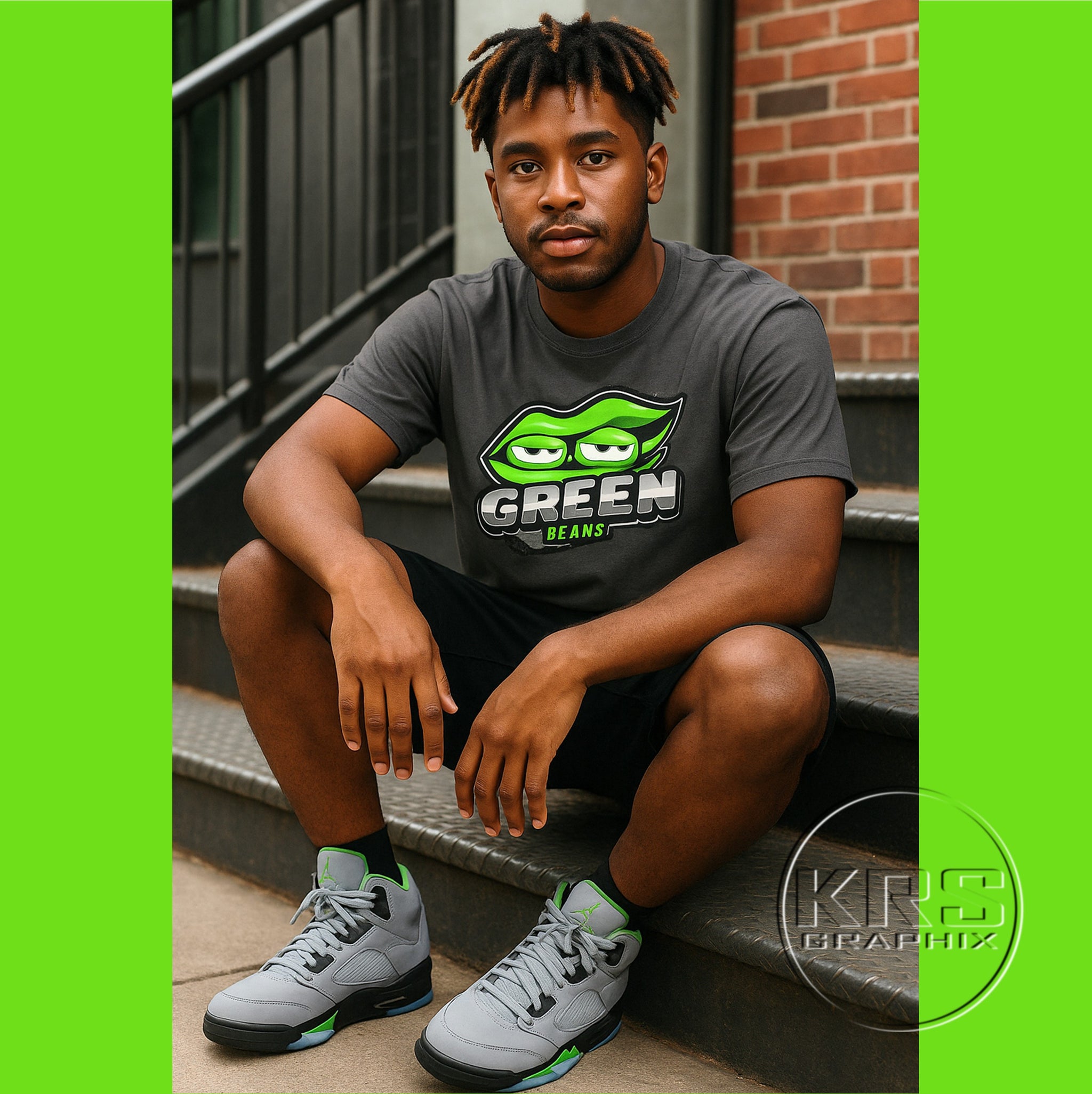 jordan 5s green beans