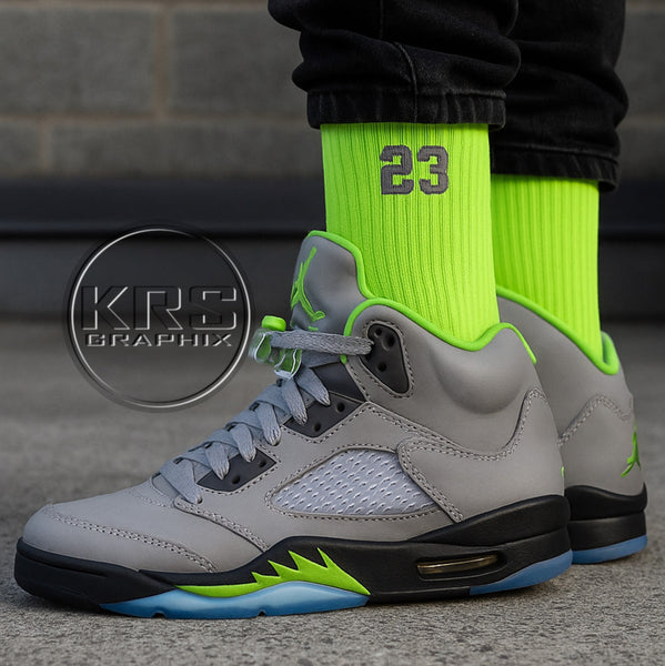 Socks To Match Jordan 5 Green Bean - 23'S - Green
