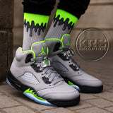 Socks To Match Jordan 5 Green Bean - Dripping