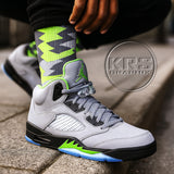 Socks To Match Jordan 5 Green Bean - Jagged