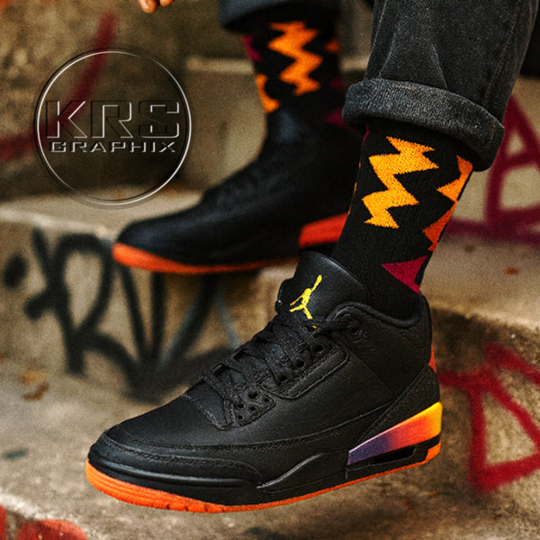 Socks To Match Jordan 3 Balvin Rio - Jagged