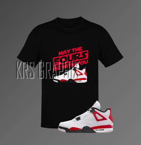 T-Shirt To Match Jordan 4 Red Cement - Fantastic Fours