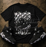 Chrome 8s 1993 Shirt – Black Silver Sneaker Matching Tee, Chrome Drip Sneakerhead Streetwear