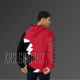 Full Print Hoodie To Match Chicago Basketball Team - Jagged