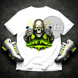 Air Max 95 Neon Skull Tee | Neon Green Streetwear Shirt to Match Air Max 95 Neon | Sneakerhead Graphic T-Shirt
