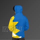 Full Print Hoodie To Match Golden State Basketball Team - Jagged