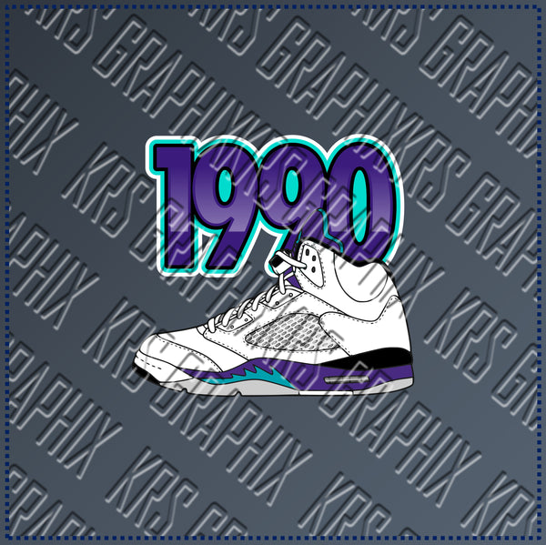 Digital Print For Grape 5s - '1990' - Instant Download PNG