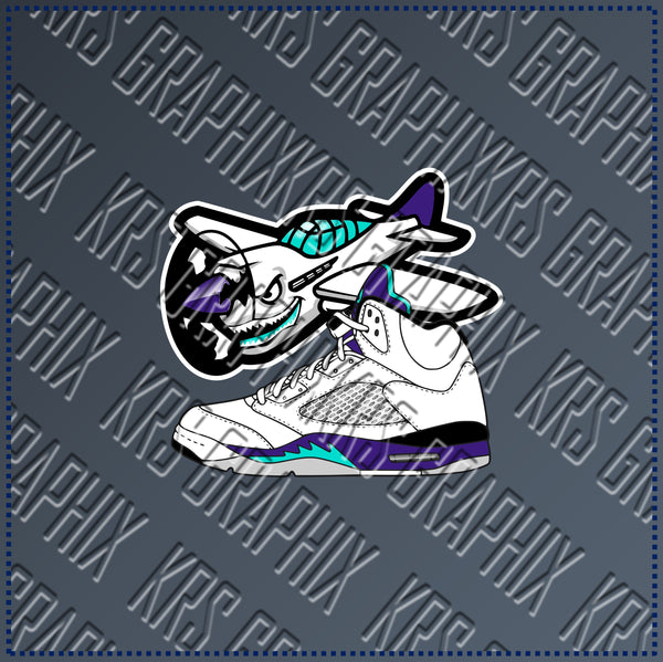 Digital Print For Grape 5s - Fighter Fives - Instant Download PNG