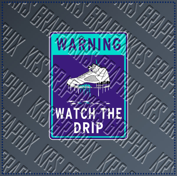Digital Print To Match Grape 5s - Watch The Drip - Instant Download PNG