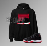 Hoodie To Match Jordan 11 Bred Velvet - Legend 23