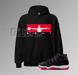 Hoodie To Match Jordan 11 Bred Velvet - Wings Of The Goat