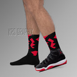 Socks To Match Jordan 11 Bred Velvet - Jagged