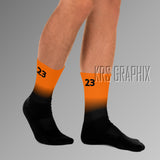 Socks To Match Jordan 12 Brilliant Orange - Gradient