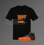 T-Shirt To Match Jordan 12 Brilliant Orange - '1997 Jordans'