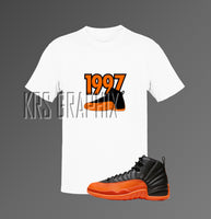 T-Shirt To Match Jordan 12 Brilliant Orange - '1997 Jordans'