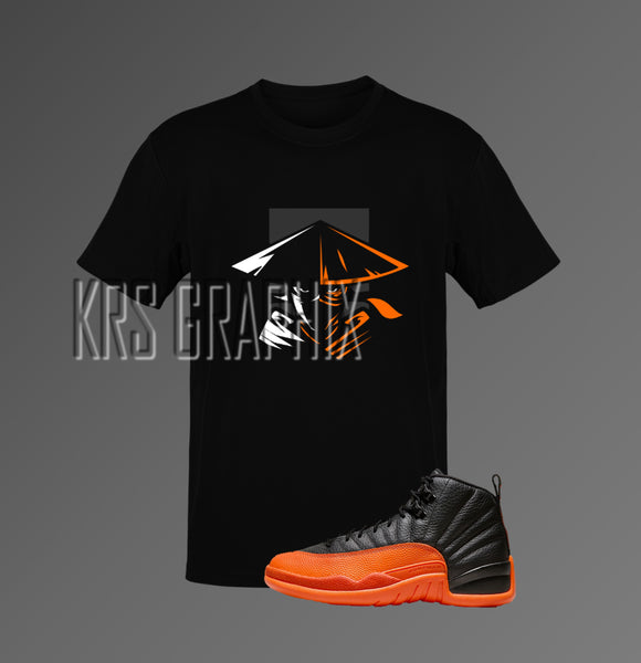 T-Shirt To Match Jordan 12 Brilliant Orange - Raiden Inspired