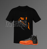 T-Shirt To Match Jordan 12 Brilliant Orange - Ninja Warrior