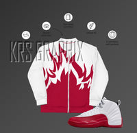 Jacket To Match Jordan 12 Cherry - Flames