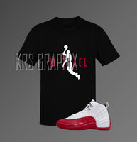 T-Shirt To Match Jordan 12 Cherry & Jordan 4 BRED Reimagined & Jordan 12 Red Taxi - Michael Flying