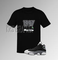 T-Shirt To Match Jordan 13 Black Flint - '1997 Jordans'