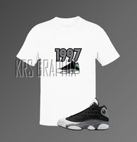 T-Shirt To Match Jordan 13 Black Flint - '1997 Jordans'