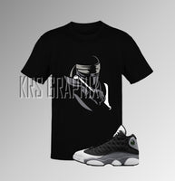 T-Shirt To Match Jordan 13 Black Flint - Ninja Warrior
