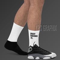 Socks To Match Jordan 13 Black Flint - Just Doing It