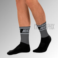 Socks To Match Jordan 13 Black Flint - Mike