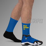 Socks To Match Jordan 14 Laney - Just Doing It