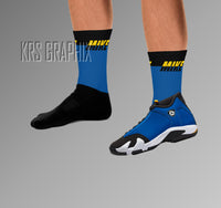 Socks To Match Jordan 14 Laney - Mike Two Tone