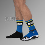 Socks To Match Jordan 14 Laney - Mike In Stripes