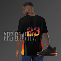 Full Print Shirt To Match Jordan 3 Balvin Rio - Sunset
