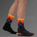 Socks To Match Jordan 3 Balvin Rio - Fire