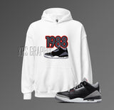 Hoodie To Match Jordan 3 Black Cement - '1988 Jordans'