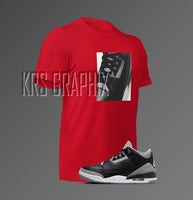 T-Shirt To Match Jordan 3 Black Cement - Classic