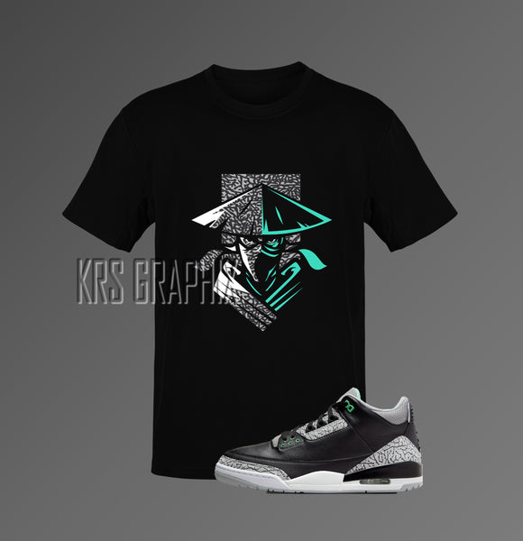 T-Shirt To Match Jordan 3 Green Glow - Raiden Inspired