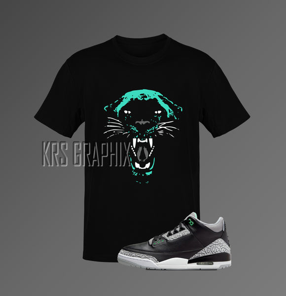 T-Shirt To Match Jordan 3 Green Glow - Panther