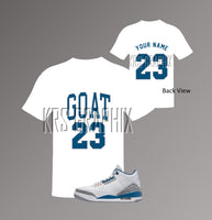T-Shirt To Match Jordan 3 Wizards Pe - Goat 23