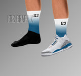 Socks To Match Jordan 3 Wizards Pe - Gradient