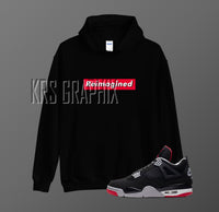 Hoodie To Match Jordan 4 Bred Reimagined - Reimagined