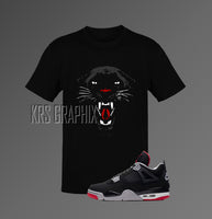 T-Shirt To Match Jordan 4 Bred Reimagined - Panther
