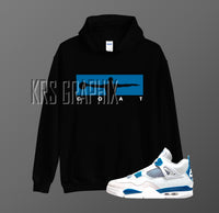 Hoodie To Match Jordan 4 Military Blue - Wings Of The Goat