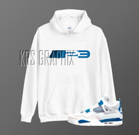 Hoodie To Match Jordan 4 Military Blue - 23 Fresh