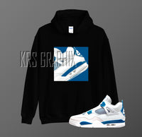 Hoodie To Match Jordan 4 Military Blue - Classic