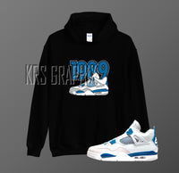 Hoodie To Match Jordan 4 Military Blue - '1989 Jordans'